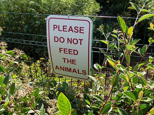 File:Sign advising not to feed the animals