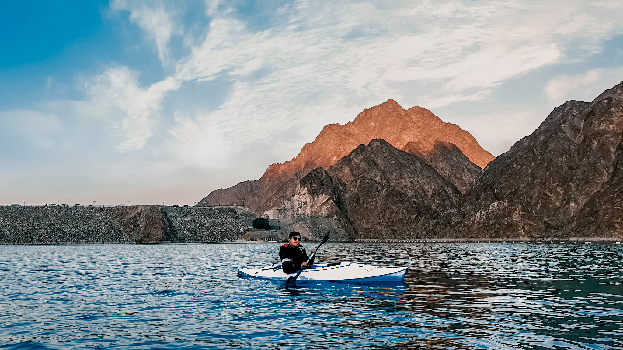 Glimpse of sunlight on Hatta Mountains